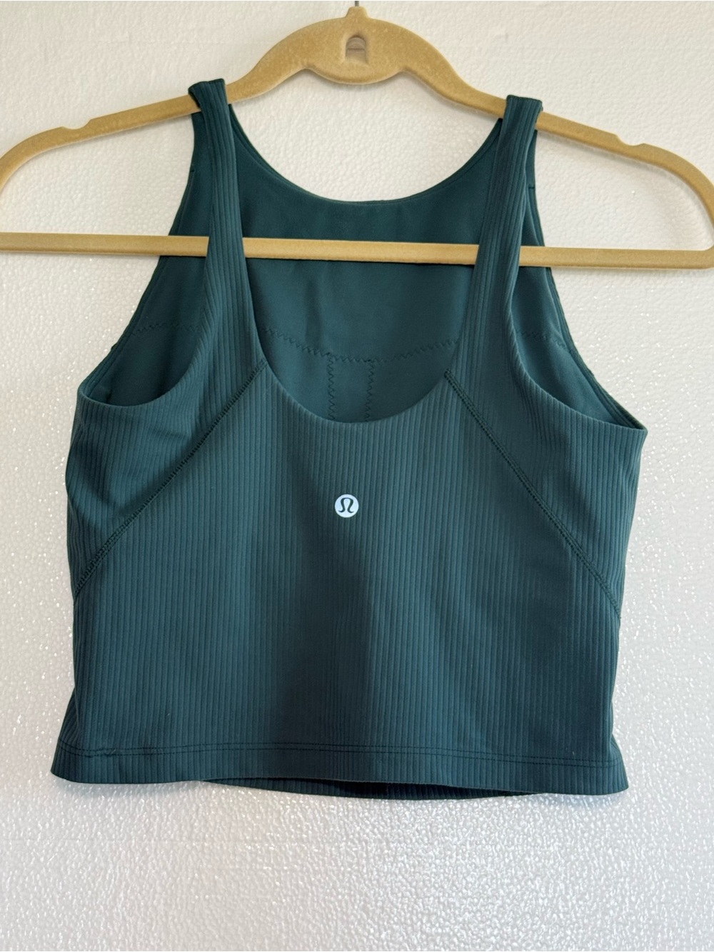 lululemon Align Ribbed High Neck Crop Tank Top athletic Green Size 6